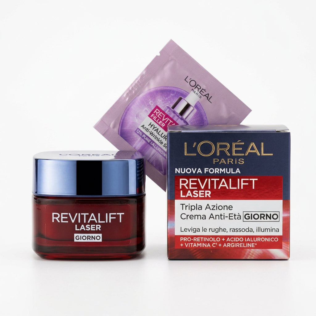 L’ORÉAL PARIS CREMA GIORNO REVITALIFT LASER TRIPLA AZIONE ANTI-ETÀ + CAMPIONE SIERO.50ml