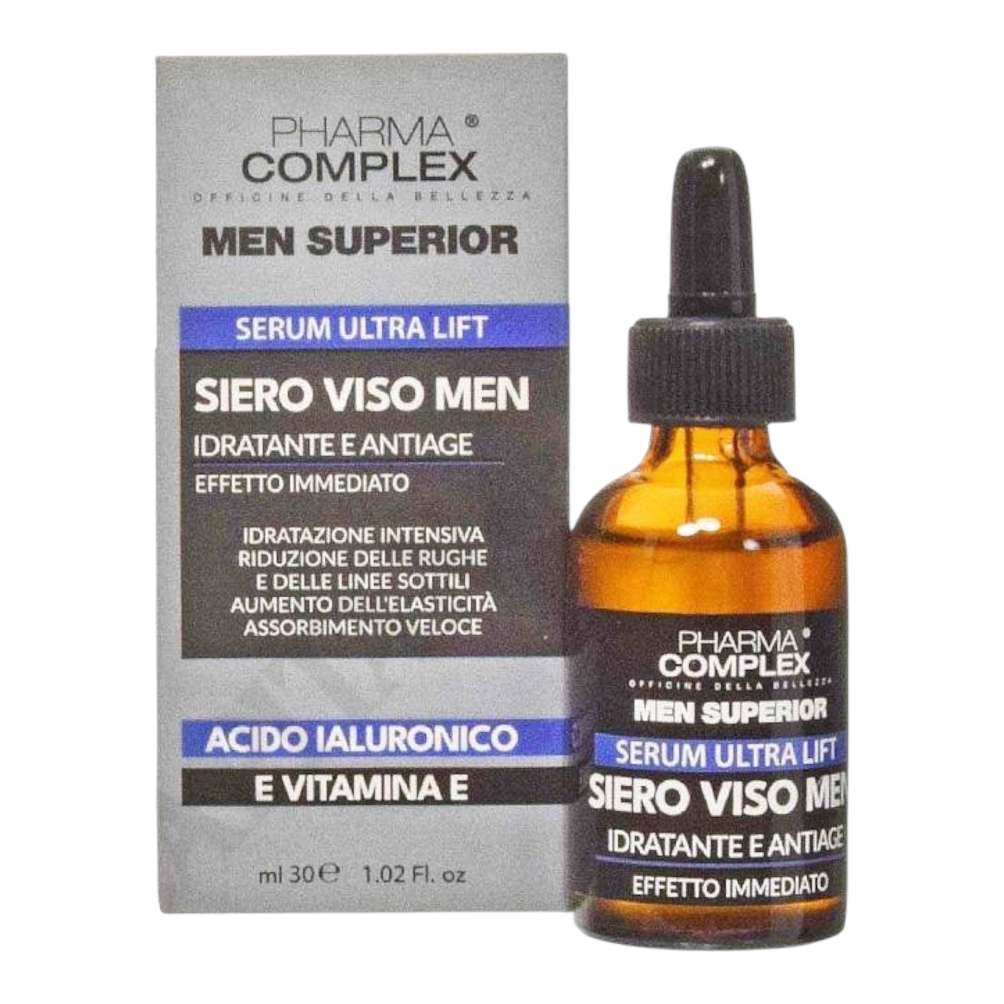 PHARMA COMPLEX - SIERO VISO MEN IDRATANTE E ANTIAGE. 30ml
