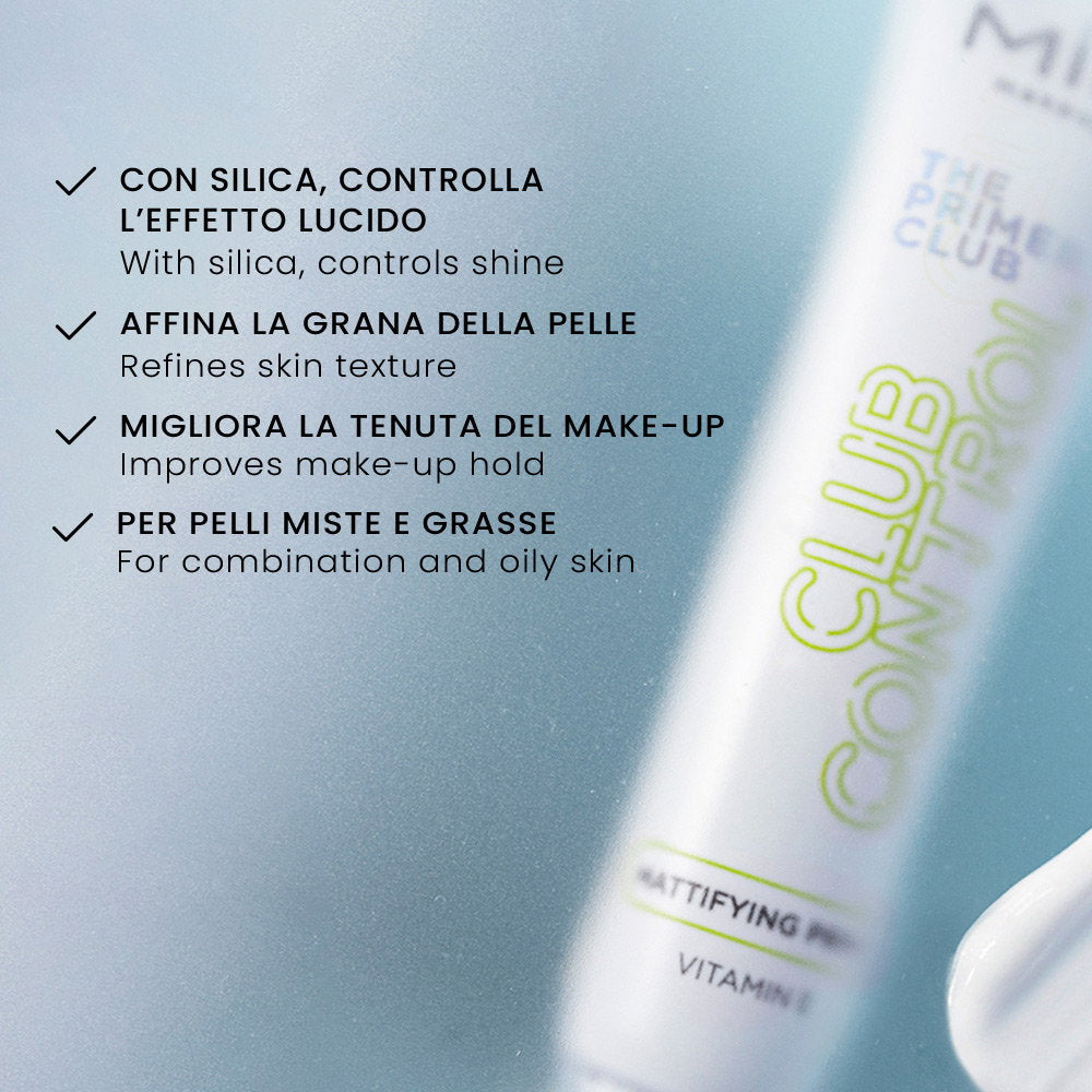 MIA  MAKE UP - PRIMER OPACIZZANTE,LEVIGA E RIDUCE LA LUCIDITÀ.PER PELLI MISTE E GRASSE.30ml