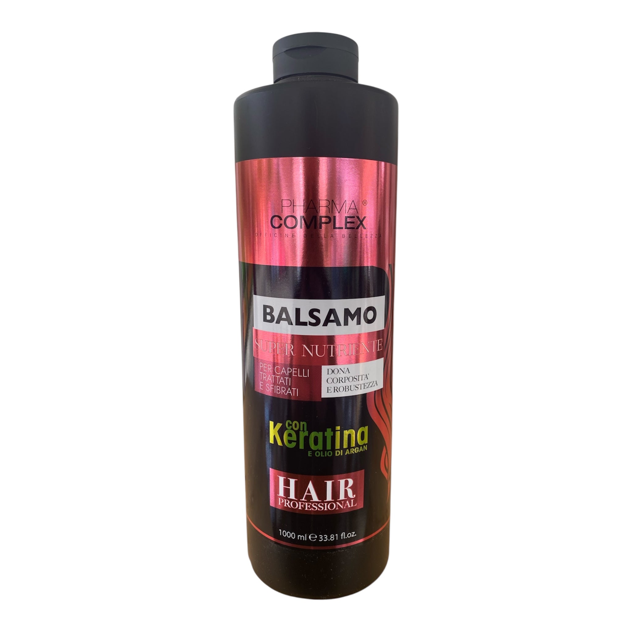 PHARMA COMPLEX - BALSAMO
SUPER NUTRIENTE PER CAPELLI TRATTATI E SFIBRATI CON KERATINA. 1000ml