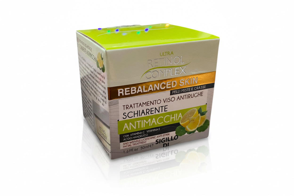 RETINOL COMPLEX - CREMA VISO ANTIRUCHE SCHIARENTE ANTIMACCHIA. 50ml