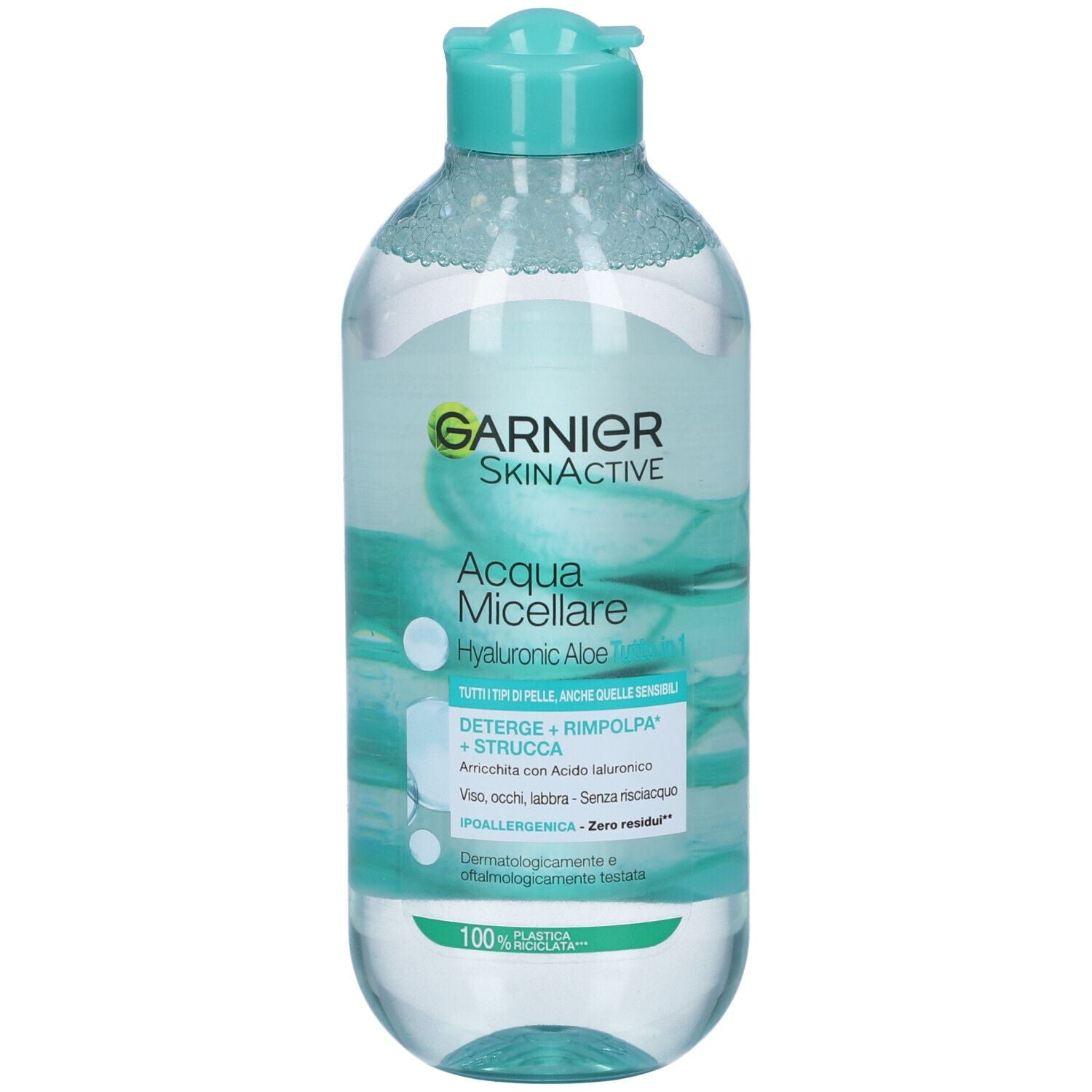 GARNIER ACQUA MICELLARE HYALURONIC ALOE TUTTI I TIPI DI PELLE, ANCHE QUELLE SENSIBILI. 400ml