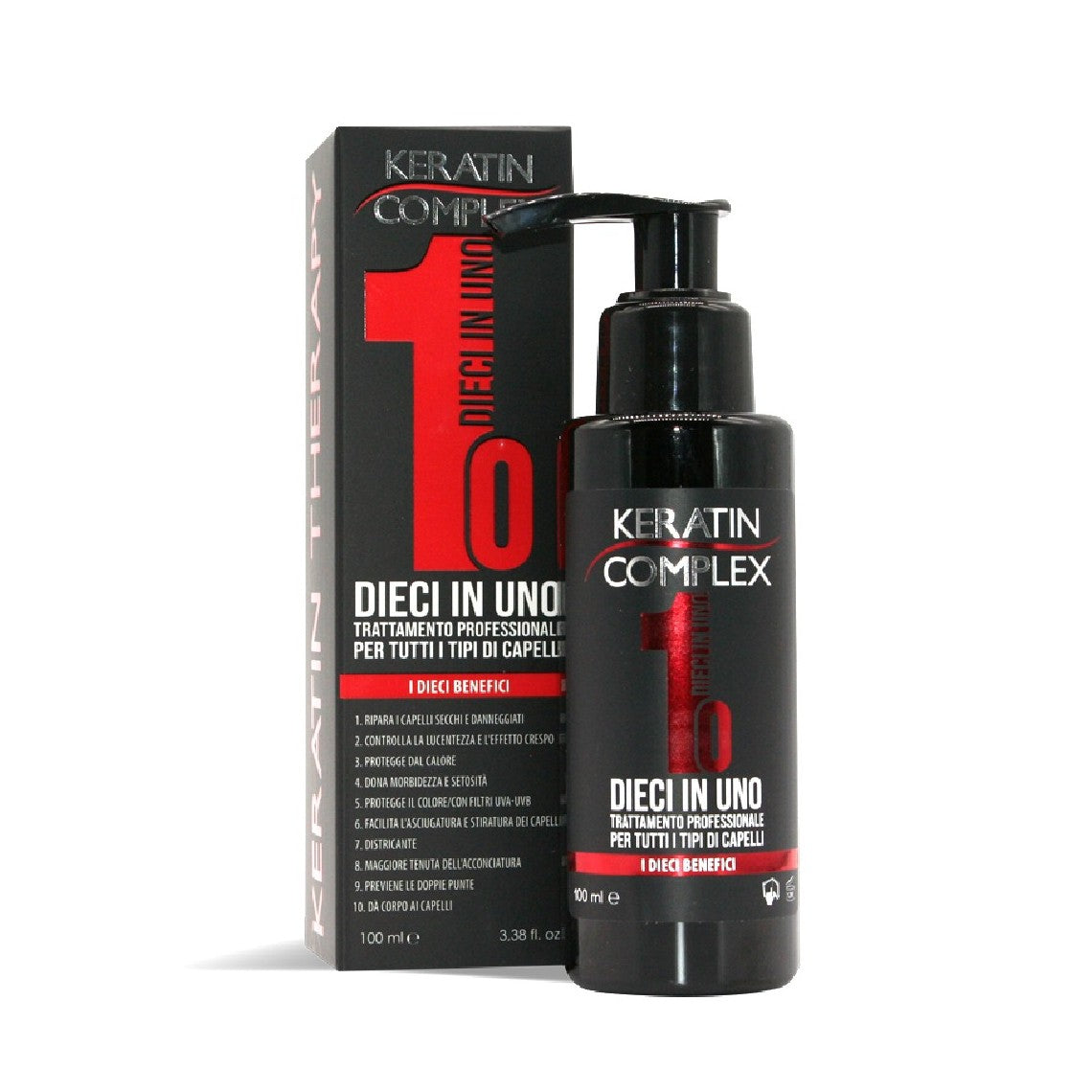 KERATIN COMPLEX 10 IN 1 TRATTAMENTO PER TUTTI I TIPI DI CAPELLI. 100ml