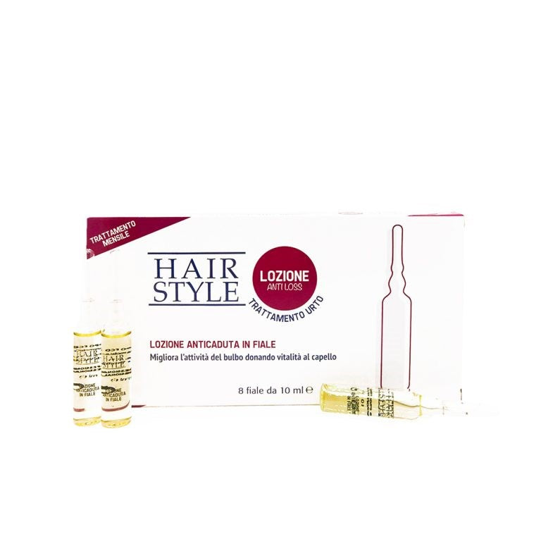 HAIR STYLE - LOZIONE ANTICADUTA TRATTAMENTO URTO IN FIALE HAIR STYLE 8 FIALE DA 10 ml