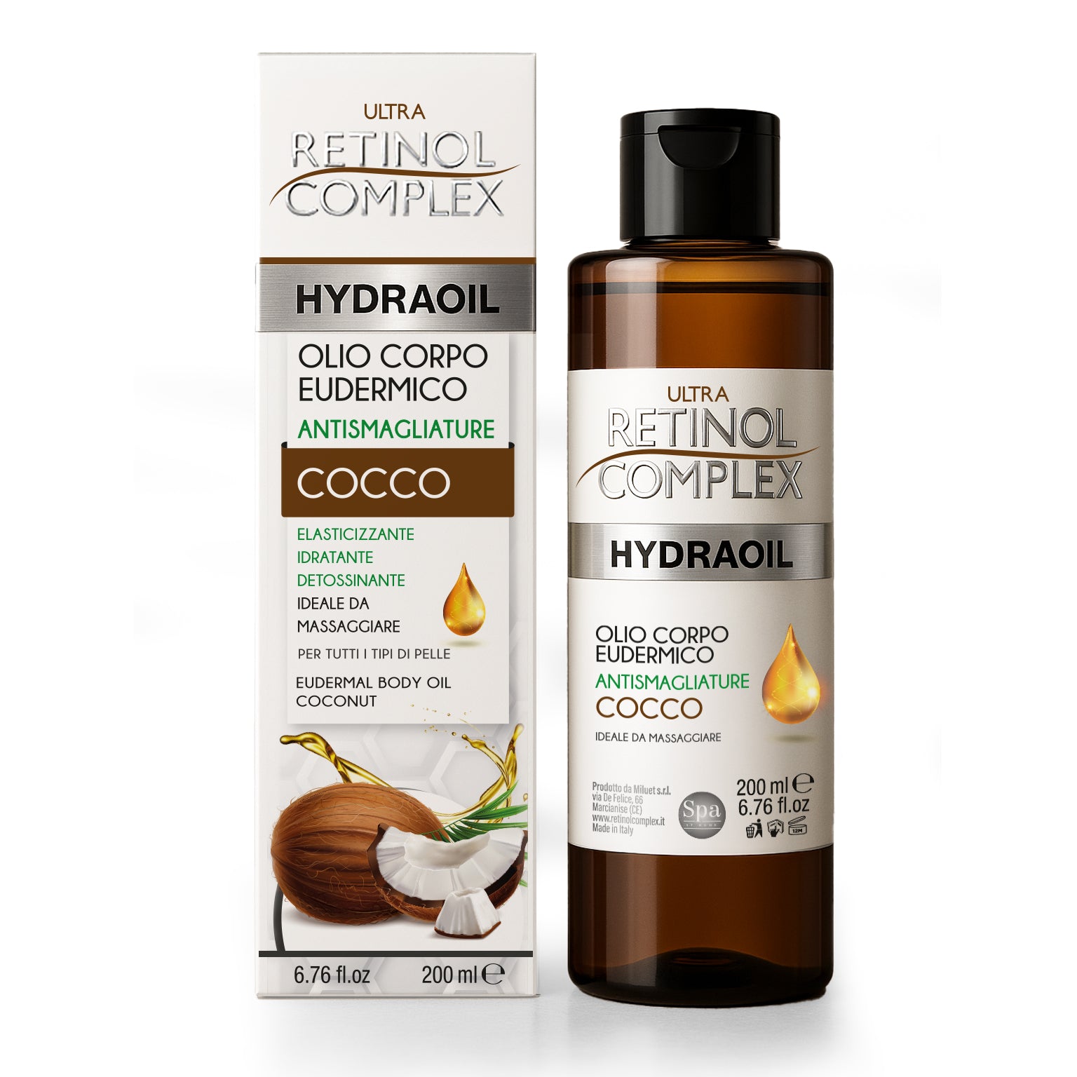 RETINOL COMPLEX - OLIO CORPO OLIO CORPO EUDERMICO ANTISMAGLIATURE COCCO. 200ml